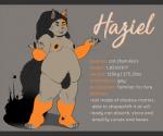 anthro fur grin hair happy haziel male moobs nude overweight overweight_anthro overweight_male shadow shape shifting simple_background smile solo star text hazyblackcat domestic_cat familiar felid feline felis mammal english_text letterbox model_sheet