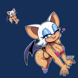anthro bat_wings bikini bikini_bottom bikini_top blush breasts cleavage clothed clothing eyeshadow female green_eyes heart_symbol looking_at_viewer makeup membrane_(anatomy) membranous_wings one_eye_closed simple_background smile smiling_at_viewer solo swimwear transparent_background two-piece_swimsuit water wet wings wink winking_at_viewer zh7 sega sonic_the_hedgehog_(series) rouge_the_bat bat mammal 1:1 2025 alpha_channel digital_media_(artwork) dithering hi_res pixel_(artwork) wplace_(artwork)