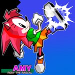 accessory anthro black_eyes bottomwear clothing female fur gameplay_mechanics gloves handwear headband kick low_poly pink_body pink_fur skirt smile thin_calves thin_legs thin_thighs watatanza classic_sonic_(universe) sega sonic_the_fighters sonic_the_hedgehog_(series) amy_rose classic_amy_rose eulipotyphlan hedgehog mammal 1:1 2020