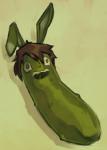 brown_hair food green_background green_body green_ears hair long_ears male open_mouth open_smile pickle_(food) plant short_hair simple_background smile solo teeth tongue what marsminer adult_swim cartoon_network made_in_abyss pickle_rick rick_and_morty rick_sanchez rousso elemental_creature flora_fauna food_creature narehate digital_media_(artwork) meme