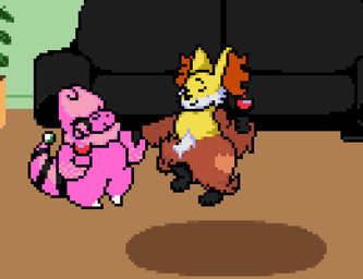 blush container cup dancing detailed_background drinking_glass duo female female/female glass glass_container glass_cup glowing glowing_tail pink_body scar self-harm_scars smear_frame sprite tail wine_glass skyhighbaa deltarune movieunleashers nintendo pokemon the_ol'_jitterbug_(meme) undertale_(series) delphox_(movieunleashers) bovid canid canine caprine delphox fennec_fox flaaffy fox generation_2_pokemon generation_6_pokemon mammal pokemon_(species) sheep shiny_pokemon true_fox animated hi_res shaded