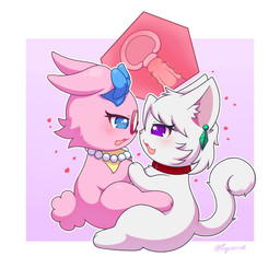 blue_eyes blush bow_ribbon cat_tail cervical_contact cervix cheek_tuft collar cotton_tail duo ear_piercing ear_ring eye_contact facial_tuft female feral fur genitals head_tuft heart_symbol hearts_around_body internal internal_vaginal interspecies jewelry looking_at_another male male/female necklace open_mouth paws penetration penile penile_penetration penis piercing pink_body pink_fur pink_penis purple_eyes quadruped ring_piercing sex side_view tongue_showing tuft uterus vaginal vaginal_canal vaginal_penetration white_body white_fur zyuuniie jewelpet sanrio sega sega_fave luna_(jewelpet) domestic_cat felid feline felis lagomorph leporid mammal rabbit 1:1 2025 digital_drawing_(artwork) digital_media_(artwork) hi_res