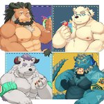 anthro beard belly body_hair chest_hair facial_hair food group horn male mature_male musclegut muscular muscular_anthro muscular_male nipples pecs pizza shirtless ruoain lifewonders mythology tokyo_afterschool_summoners arsalan_(tas) behemoth_(tas) cipactli_(tas) leib_(tas) bear dragon felid lion mammal monster mythological_creature mythological_scalie pantherine polar_bear scalie ursine 1:1 absurd_res hi_res