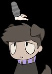 ambiguous_gender bdsm brown_hair chibi collar duo hair headpat petplay roleplay smile tail toony pupifish clinical_trial angel_martinez lee_smith animal_humanoid canid canid_humanoid canine canine_humanoid dog_humanoid human humanoid mammal mammal_humanoid animated
