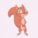 1:1 absurd_res animal_genitalia anthro balls brown_body brown_fur buckteeth fluffy fluffy_tail fully_sheathed fur genitals hi_res inner_ear_fluff looking_at_viewer male mammal nemo_nutkin_(character) nemonutkin nude rodent sciurid sheath simple_background solo standing tail teeth tuft white_background
