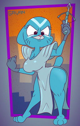 abstract_background anthro blue_body blue_fur bowgun breasts butt cleavage clothed clothing dress facial_markings female fur glistening glistening_butt glistening_clothing glistening_dress gloves grey_clothing grey_dress handwear head_markings markings pink_nose solo toony weapon gavanzude cartoon_network mad_max the_amazing_world_of_gumball nicole_watterson domestic_cat felid feline felis mammal alternate_version_at_paywall digital_drawing_(artwork) digital_media_(artwork) hi_res signature