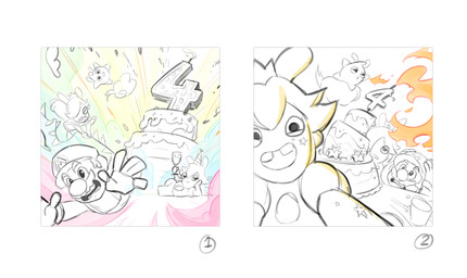 anniversary anthro big_nose blowing_out_candles bottomless bottomless_anthro bottomless_female buckteeth cake candle clothed clothed_anthro clothed_female clothed_human clothed_male clothing cloud container crown cup dessert dress drinking_glass eyebrows eyes_closed facial_hair female fire food frown furniture glass glass_container glass_cup gloves group hair hair_over_eye handwear happy hat headgear headwear holding_container holding_cup holding_drinking_glass holding_object holding_pennant_banner holding_wine_glass jumping lidded_eyes lit_candle long_hair looking_at_viewer male mitten_hands mustache noseless number open_frown open_mouth party_hat pennant_banner pose shirt smile smiling_at_viewer table taking_picture taking_selfie teeth tongue topwear white_clothing white_dress white_eyebrows white_facial_hair white_gloves white_hair white_handwear white_hat white_headwear white_mustache white_shirt white_tongue white_topwear wine_glass worried_look gael_chauvet mario_bros mario_plus_rabbids_kingdom_battle mario_plus_rabbids_sparks_of_hope nintendo raving_rabbids rayman_(series) ubisoft mario rabbid_peach rabbid_rosalina starburst_(mario_plus_rabbids) human lagomorph mammal rabbid spark_(mario_plus_rabbids) adobe_photoshop_(artwork) colored_sketch concept_art crossover digital_drawing_(artwork) digital_media_(artwork) english_description hi_res multiple_images official_art sketch