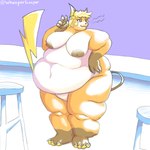 1:1 2024 absurd_res anthro anthrofied areola belly big_belly big_breasts breasts female front_view generation_1_pokemon hi_res highlights_(coloring) huge_breasts mammal morbidly_obese murid murine navel nintendo nipples nude obese obese_anthro obese_female overweight overweight_anthro overweight_female pokemon pokemon_(species) pokemorph raichu rodent solo thick_thighs whooperscooper wide_hips yellow_body