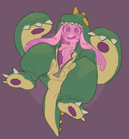 blush blush_lines breasts clothing featureless_breasts female kigurumi not_furry onesie solo weeeeps goo_creature goo_creature_with_bones goo_humanoid humanoid hi_res