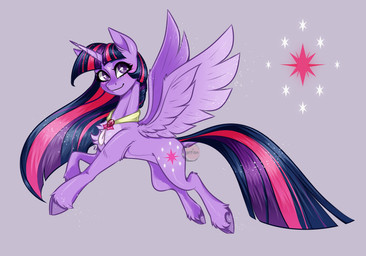 ascot chest_tuft female feral fetlocks fluffy flying horn solo sparkles tuft wings carrion-1750 friendship_is_magic hasbro my_little_pony mythology twilight_sparkle_(mlp) equid equine mammal mythological_creature mythological_equine winged_unicorn