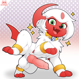 animal_genitalia animal_penis anklet balls canine_genitalia canine_penis erection feral genitals jewelry knot knotted_penis male penis presenting presenting_penis quadruped raised_leg sheath solo xenoyia nintendo pokemon hunty_the_shiny_absol absol generation_3_pokemon pokemon_(species) shiny_pokemon 1:1 hi_res
