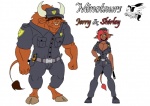 big_breasts breasts brown_hair cleavage ear_piercing facial_piercing female green_eyes hair horn jerry_(character) kogeikun male minotaur muscles nose_piercing nose_ring piercing red_hair shirly_(character) uniform
Rating: Safe
Score: 1
User: Robinebra
Date: August 13, 2013