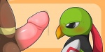 anthro avian beak bear bird black_eyes black_fur blush brown_fur chubby cum cum_on_penis erection eyelashes feathers female feral fur green_fur imminent_sex male nintendo nude orange_background orgasm penis pink_penis plain_background pokémon precum shadow shiny size_difference straight sweat thick_penis type ursaring video_games white_fur wings xatu yellow_fur
Rating: Explicit
Score: 2
User: toh
Date: December 30, 2013