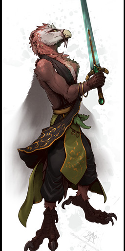 anthro avian_feet feet glass holding_melee_weapon holding_object holding_sword holding_weapon male melee_weapon pose solo sword talons toes weapon kredri microsoft the_elder_scrolls avian bird hi_res