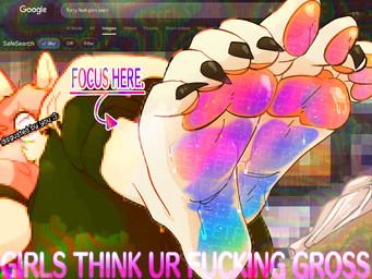 anthro bodily_fluids bottomwear brown_body brown_fur brown_hair censor_bar censored_eyes censored_face censorship_fetish claws clothed clothing degradation detailed_feet dirty dirty_feet discarded_socks embarrassed eyewear feet female finger_claws foot_fetish foot_focus footwear fur glasses gooning_edit hair orange_pawpads pants pawpads screencap screencap_background search_bar sitting socks solo subliminal sweat sweatdrop sweaty_feet tan_body tan_fur text toe_claws catjamn google google_search karina_(catjamn) canid canine mammal 2025 censored english_text trans_(lore) trans_woman_(lore)