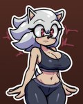 anthro big_breasts black_bra black_clothing black_leggings black_legwear black_sports_bra black_underwear blush bra breasts cleavage clothed clothed_anthro clothed_female clothing crossgender female leggings legwear mtf_crossgender red_eyes solo sports_bra underwear wide_hips broth_nsfw sega sonic_the_hedgehog_(series) sonic_the_hedgehog eulipotyphlan hedgehog mammal 2025 hi_res