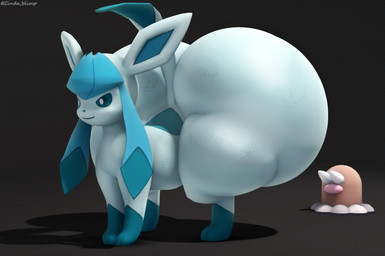 ambiguous_gender big_butt bottom_heavy bulging_eyes butt duo feral huge_butt hyper hyper_butt looking_at_butt pear-shaped_figure shocked simple_background smile standing thick_thighs wide_hips cindablimp nintendo pokemon diglett eeveelution generation_1_pokemon generation_4_pokemon generation_5_pokemon glaceon pokemon_(species) 2025 3d_(artwork) digital_media_(artwork) hi_res