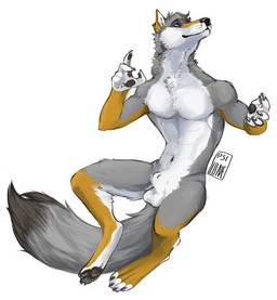 animal_genitalia anthro balls blue_eyes countershade_balls countershade_face countershade_genitalia countershade_legs countershade_neck countershade_torso countershading dipstick_tail fully_sheathed fur genitals grey_body grey_fur male male_anthro markings nude nude_anthro nude_male pawpads pecs sheath simple_background solo tail tail_markings tan_body tan_fur whisker_spots white_background white_body white_fur i-psilone falloutcoyote canid canine canis coyote mammal 2018