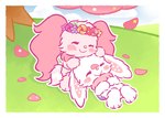 afternoon anthro blush cherry_blossom chest_tuft cloud daww duo eyelashes female flower flower_crown fluffy fur happy kemono long_ears multicolored_tail pink_ears plant prunus_(flower) rainbow_tail relaxing semi-anthro sitting sky smile summer tail tree tuft white_body white_fur neroangero sanrio wish_me_mell maimai_(sanrio) mell bird_dog canid canine canis domestic_dog hunting_dog lagomorph leporid mammal rabbit spaniel 2022 digital_drawing_(artwork) digital_media_(artwork) hi_res