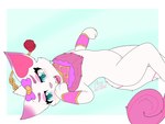 anthro blue_eyes collar female fur pink_ears pink_tail solo tail white_body michi_nwn league_of_legends riot_games tencent heartseeker_yuumi yuumi_(lol) domestic_cat felid feline felis mammal 4:3 absurd_res hi_res