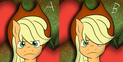 female hair multicolored_hair solo mishiranui-san friendship_is_magic hasbro my_little_pony applejack_(mlp) earth_pony equid equine horse mammal pony preview sketch