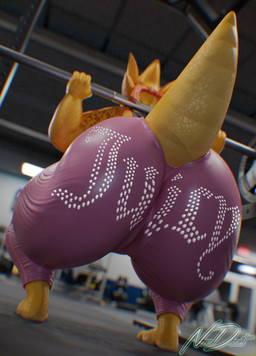 anthro butt butt_focus camel_toe clothed clothing crouching exercise female gym simple_background solo squatting_pose tail weightlifting workout yellow_body neondonut undertale undertale_(series) alphys scalie 3d_(artwork) absurd_res blender_(artwork) blender_cycles_(artwork) digital_media_(artwork) hi_res
