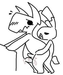 anthro big_penis blush bodily_fluids dipstick_ears duo ear_markings forced fur genitals grinding larger_sub leaning_on_object male male/male multicolored_ears nervous nude penis penis_size_difference sex simple_background size_difference smile standing submissive sweat thigh_sex white_background white_body white_fur the_weaver boxdog_(comic) scrimmage_(boxdog) lagomorph leporid mammal rabbit unknown_species black_and_white digital_drawing_(artwork) digital_media_(artwork) low_res monochrome