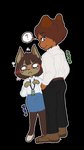 anthro clothing duo female male male/female speech_bubble text pipepo cha_hieun kim_soohyun bear canid canine canis domestic_dog mammal aliasing alpha_channel digital_media_(artwork) korean_text translated