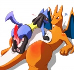 2014 3_fingers <3 ambiguous_gender bald barefoot blue_eyes blush butt canine charizard chubby cloaca dragon erection feral fur genital_slit horn hot_dogging interspecies lucario lying male mammal nintendo nude on_back on_top pawpads paws penis plain_background pokémon precum quiver red_eyes red_penis size_difference spikes spread_legs spreading squint stare tapering_penis video_games white_background wings どるぴくす
Rating: Explicit
Score: 27
User: forkU
Date: March 20, 2014