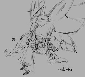 2_antennae 4_arms 4_wings :3 ambiguous_gender anthro biped bottomwear closed_smile clothed clothed_ambiguous clothed_anthro clothing crossed_legs crown eyespots finger_on_chin fully_clothed headgear insect_wings lepidopteran_wings looking_at_viewer markings mouth_closed multi_arm multi_limb multi_wing pants ruff scarf sitting smile solo spread_wings wing_markings wings mistieko disney hoppers_(disney) pixar titus_(hoppers) arthropod butterfly insect lepidopteran 2026 digital_media_(artwork) hi_res monochrome portrait signature three-quarter_portrait