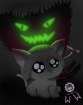 creepy dark feral fur hair looking_at_viewer male nude scary simple_background smile solo young young_feral young_male hohan_silver_wolf asian_mythology east_asian_mythology japanese_mythology mythology niko_nyanko felid mammal nekomata spirit undead yokai 2016 absurd_res digital_media_(artwork) hi_res