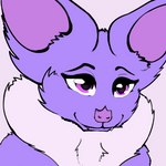 anthro blush blush_lines clenched_teeth ear_twitch fangs female floppy_ears fur happy neck_tuft purple_body purple_eyes purple_fur simple_background smile solo teeth teeth_showing tuft xzorgothoth abby_(xzorgothoth) bat mammal 1:1 animated short_playtime