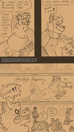 anthro balls belly blush dialogue embarrassed exposed genitals group horn humiliation male male/male nude outside penis text tricked remmus_cobalt antelope bovid canid canine fox hybrid mammal 4k 9:16 absurd_res comic english_text hi_res sketch