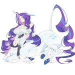 alternate_species big_breasts blue_eyes breasts butt clothed clothing cutie_mark cutout_sweater female frown hair hooves horn looking_at_viewer looking_down looking_down_at_viewer midriff navel purple_hair purple_tail shoulderless_sweater simple_background sitting solo sweater tail topwear unicorn_horn white_background white_body zocehuy friendship_is_magic hasbro my_little_pony mythology rarity_(mlp) equid equine humanoid mammal mythological_creature mythological_equine taur unicorn unicorn_taur 1:1 2024 digital_drawing_(artwork) digital_media_(artwork) hi_res