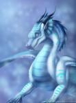 blue_body blue_scales claws feral horn membrane_(anatomy) membranous_wings scales smile solo spines teeth text wings yellow_eyes zagiir mythology wings_of_fire fan_character dragon hybrid icewing_(wof) mythological_creature mythological_scalie rainwing_(wof) scalie 2018 digital_media_(artwork) english_text signature url watermark