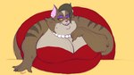 16:9 anthro big_butt butt felid feline female hi_res longcriercat mammal melira_(pibby) obese overweight solo widescreen