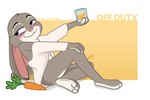 3:2 alcohol anthro barefoot beverage blush bottomless bottomless_anthro bottomless_female breasts carrot clothed clothing container cup disney dm29 drinking_glass european_rabbit feet female floppy_ears food fur glass glass_container glass_cup grey_body grey_fur judy_hopps lagomorph leporid mammal no_bra no_underwear off_shoulder oryctolagus partial_nudity partially_clothed plant purple_eyes rabbit shirt sitting solo topwear under_boob underpaw vegetable white_body white_clothing white_fur white_shirt white_topwear zootopia