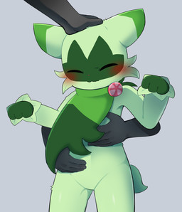 :s ambiguous_gender anthro blush blush_lines caressing_belly disembodied_hand embarrassed eyes_closed featureless_crotch fur green_body green_fur grey_background group headpat sexual_assault simple_background tail touching_belly trio sum nintendo pokemon felid feline floragato generation_9_pokemon human mammal pokemon_(species) 2025 absurd_res digital_drawing_(artwork) digital_media_(artwork) hi_res shaded soft_shading