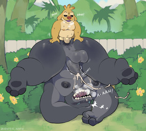anal anal_fluids anal_orgasm anal_penetration antennae_(anatomy) anthro anthro_on_anthro anthro_penetrated anthro_penetrating anthro_penetrating_anthro areola backsack balls bareback belly belly_overhang big_balls big_penis bodily_fluids breath butt cum cum_while_penetrated cumshot day detailed_background duo ejaculation erection fence flower foreskin genital_fluids genitals grass hands-free huge_balls huge_penis humanoid_genitalia humanoid_penis larger_male larger_penetrated larger_sub looking_pleasured lying male male/male male_penetrated male_penetrating male_penetrating_male moobs motion_lines mountain muscular muscular_anthro muscular_male narrowed_eyes nipples nude on_back onomatopoeia open_mouth open_smile orgasm outside overweight overweight_anthro overweight_male palm_tree pecs penetration penile penile_penetration penis penis_in_ass penis_size_difference perineum plant saggy_balls sex shrub size_difference small_top_big_bottom smaller_male smile sound_effects spread_legs spreading submissive sweat teeth text thick_thighs tongue tree unretracted_foreskin upside_down ventesthefloof disney lilo_and_stitch gantu reuben_(lilo_and_stitch) alien aquatic cetacean experiment_(lilo_and_stitch) mammal whale 2023 english_text hi_res