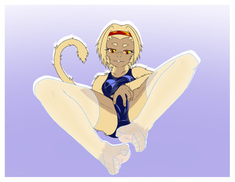 anthro border clothed clothing feet female female_anthro front_view gradient_background legwear leotard looking_at_viewer monkey_feet one-piece_swimsuit pose prehensile_feet simple_background solo stockings swimwear toes white_border sewlde yang-mei_(sewlde) haplorhine mammal monkey primate digital_drawing_(artwork) digital_media_(artwork) full-length_portrait hi_res portrait shaded simple_shading