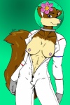 anthro breasts camel_toe clothed clothing female jumpsuit nipples solo suit tail unzipped unzipped_jumpsuit zipper zipper_down zipper_jumpsuit unknown_artist nickelodeon spongebob_squarepants sandy_cheeks mammal rodent sciurid tree_squirrel 2:3