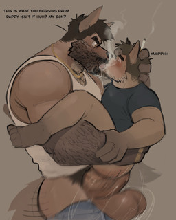 age_difference anal anal_penetration anthro anthro_on_anthro anthro_penetrated anthro_penetrating anthro_penetrating_anthro arm_hair balls barazoku beard blush bodily_fluids body_hair bottomless bottomwear bottomwear_down chest_hair cigarette clothed clothing crying denim denim_bottomwear denim_clothing dialogue dominant duo erection eye_contact facial_hair father_penetrating_son genitals gold_(metal) gold_jewelry gold_necklace gold_ring hair humanoid_genitalia humanoid_penis jeans jewelry kissing larger_dom larger_male looking_at_another male male/male male_penetrated male_penetrating male_penetrating_male mature_male motion_blur motion_lines muscular muscular_male necklace older_male pants pants_down partially_clothed penetration penile penile_penetration penis ridiculous_fit saggy_balls sex shirt shotgunning simple_background size_difference smaller_male smaller_penetrated smoke smoke_from_mouth smoke_kiss smoking tank_top tears text topwear younger_male younger_penetrated kenkudog fred_(kenkudog) ken_(kenkudog) canid canine mammal 2024 4:5 alternate_version_at_source english_text hi_res father_(lore) father_and_child_(lore) father_and_son_(lore) incest_(lore) parent_(lore) parent_and_child_(lore) parent_and_son_(lore) son_(lore)