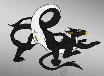 anus color_sketch female feral genitals multi_eye presenting raised_tail solo tail tongue tongue_out unusual_anatomy unusual_insides vulva yellow_anus yellow_insides yellow_tongue yellow_vulva heyupyoursjr azahrya aejax absurd_res hi_res