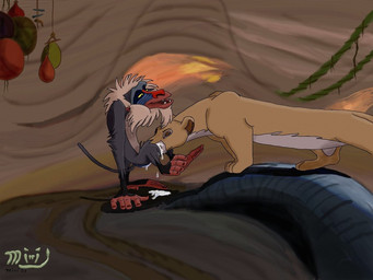 bodily_fluids cum cum_in_mouth cum_inside digitigrade duo feet fellatio female female_penetrated feral genital_fluids male male/female male_penetrating male_penetrating_female oral penetration penile prehensile_feet quadruped sex tail toes mirri disney the_lion_king nala_(the_lion_king) rafiki felid haplorhine lion mammal mandrill monkey old_world_monkey pantherine primate 4:3