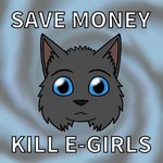 ambiguous_gender blue_eyes feral fur grey_body grey_fur solo unknown_artist advice_meme domestic_cat felid feline felis mammal 1:1 2020 digital_drawing_(artwork) digital_media_(artwork) meme