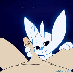 3_fingers ambiguous_gender ambiguous_on_human ambiguous_penetrated antennae_(anatomy) anthro anthro_penetrated balls black_sclera blue_nose blue_tongue bodily_fluids cum cum_from_mouth cum_in_mouth cum_inside duo eyelashes fellatio fingers first_person_view genital_fluids genitals glowing half-closed_eyes hand_on_leg hand_on_penis hand_on_thigh human_on_anthro human_penetrating human_penetrating_ambiguous human_penetrating_anthro humanoid_genitalia humanoid_penis interspecies larger_human larger_male leaking_cum leaking_precum licking looking_at_genitalia looking_at_penis male male/ambiguous male_penetrating male_penetrating_ambiguous male_pov narrowed_eyes night nude oral oral_penetration orgasm outside penetration penile penis penis_in_mouth penis_lick penis_tip precum pupils saliva sex shallow_penetration simple_background size_difference smaller_ambiguous smaller_anthro smaller_penetrated smile star sucking_tip swallowing tail tail_motion tailwag tongue wet white_body white_pupils whitecrocus microsoft ori_(series) xbox_game_studios ori_(ori) guardian_spirit human mammal 1:1 2026 animated digital_media_(artwork) frame_by_frame hi_res long_playtime no_sound video
