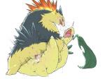 anus back_turned balls bayleef blue_eyes blush cum cum_inside drooling duo erection female feral fur grey_fur interspecies leaking lying male nintendo on_back open_mouth orgasm penetration penis plain_background pokémon saliva sex straight sweat tongue tongue_out typhlosion unknown_artist vaginal vaginal_penetration video_games white_background yellow_body yellow_fur
Rating: Explicit
Score: 14
User: Genjar
Date: December 11, 2013