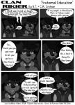 2018 80's_theme anthro asian_clothing black_and_white brother_(lore) brothers_(lore) brown_body brown_fur canid canine canis car clothed clothing comic digital_media_(artwork) dobermann domestic_dog east_asian_clothing english_text family fur gloves hair handwear inside_car japanese_clothing japanese_text john_rikier male mammal monochrome open_mouth orange_body orange_fur pinscher rainier_rikier sibling_(lore) simple_background smile solo speech_bubble sweetfiction text tongue vehicle young_(lore)