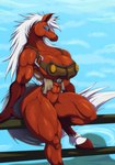 abs anthro anthrofied big_breasts big_muscles blue_eyes bottomless bra breasts cleavage clothed clothing female hair hooves looking_at_viewer muscular muscular_anthro muscular_female muscular_thighs skimpy solo thick_thighs underwear white_hair arskie198 nintendo the_legend_of_zelda epona_(tloz) equid equine horse mammal absurd_res hi_res