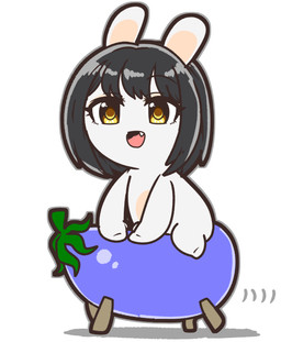 alternate_species anthro bangs bent_leg black_eyebrows black_hair eggplant eyebrow_through_hair eyebrows eyelashes eyelashes_through_hair fangs featureless_feet feet female female_anthro food fruit fur furrification grey_outline hair lidded_eyes light long_ears medium_hair mitten_hands noseless nude nude_anthro nude_female open_mouth open_smile outline pink_tongue plant pupils rabbidification simple_background sitting_on_eggplant sitting_on_object sitting_on_plant smile solo tan_eyelids tan_inner_ear teeth tongue translucent translucent_hair white_background white_body white_fur yellow_eyes yellow_pupils charisuke cygames idolmaster idolmaster_cinderella_girls raving_rabbids rayman_(series) ubisoft kako_takafuji lagomorph mammal rabbid 2024 absurd_res colored crossover digital_drawing_(artwork) digital_media_(artwork) hi_res japanese_description lighting shaded simple_shading